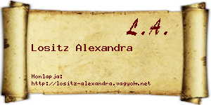 Lositz Alexandra névjegykártya